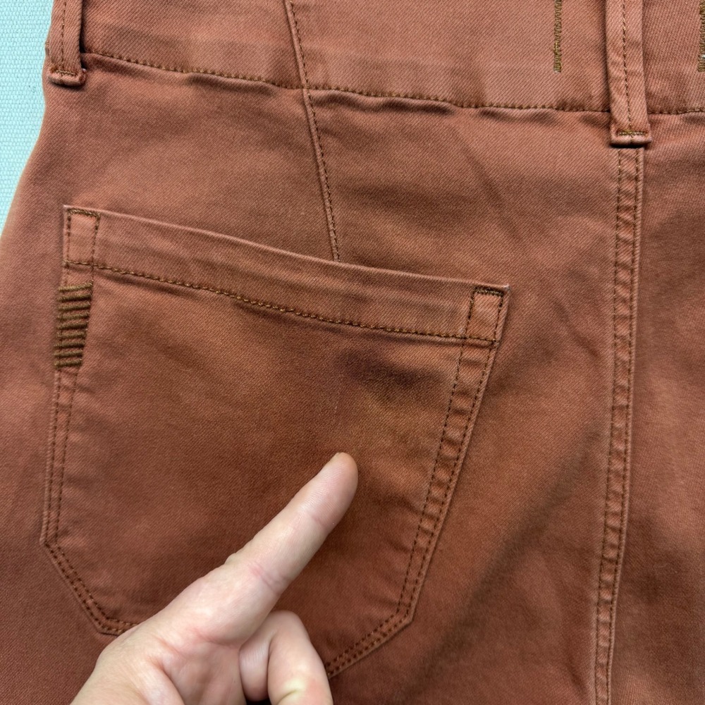 Paige Women Terracotta Rust High Rise Cuffed Shorts 7991G29-8833 Size 29 - Picture 10 of 14
